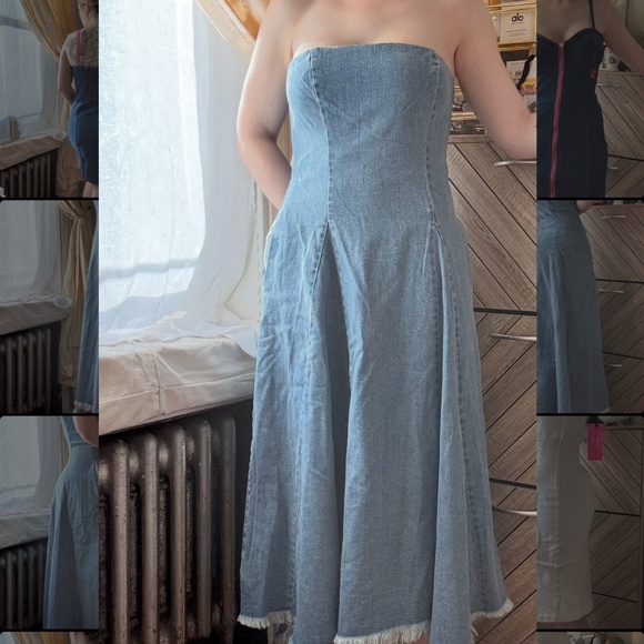 Strapless Denim Dress - Picture 6 of 6
